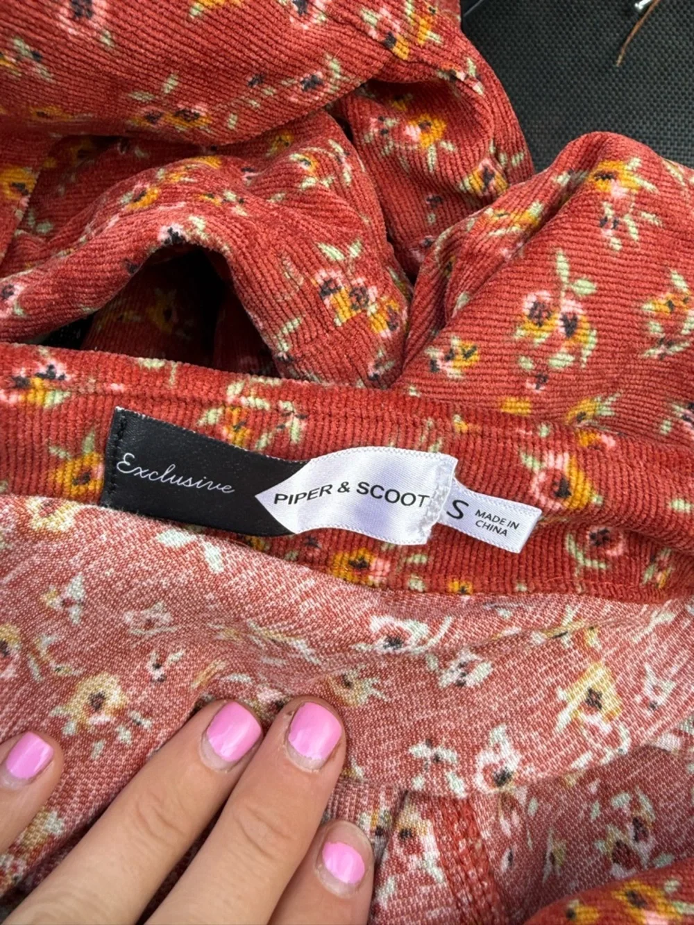 Piper & Scoot Floral Button-Front Jumpsuit - Picture 5 of 5